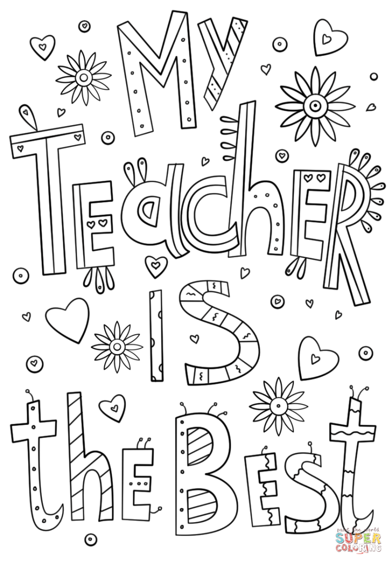 Teacher Coloring Pages For Adults