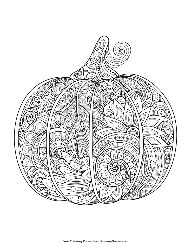 Adorable Cute Halloween Pumpkin Coloring Pages