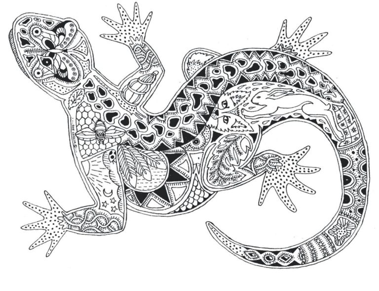 Advanced Bearded Dragon Coloring Pages