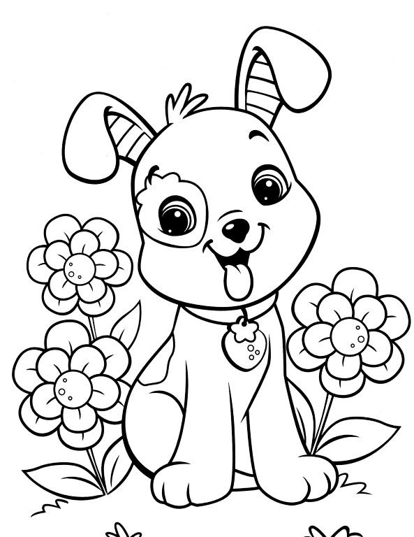 Printable Puppy Coloring Pages For Girls