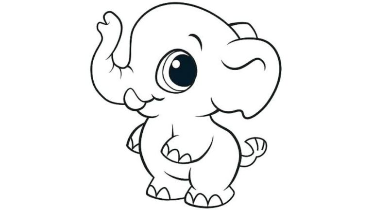 Adorable Animal Easy Animal Coloring Pages