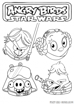 Angry Birds Star Wars Coloring Pages To Print