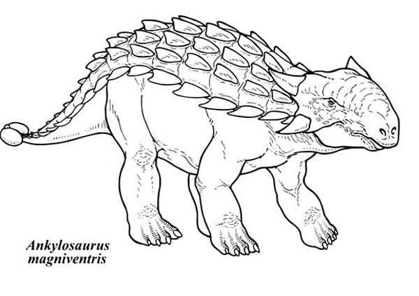 Ankylosaurus Dinosaur Coloring Pages