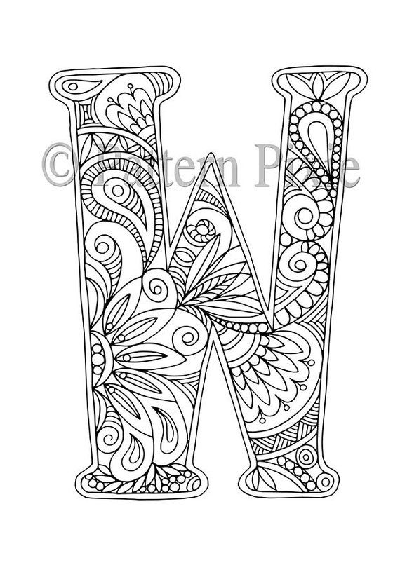 Alphabet Letter A Coloring Pages For Adults
