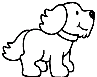 Adorable Dog Coloring Pages Easy