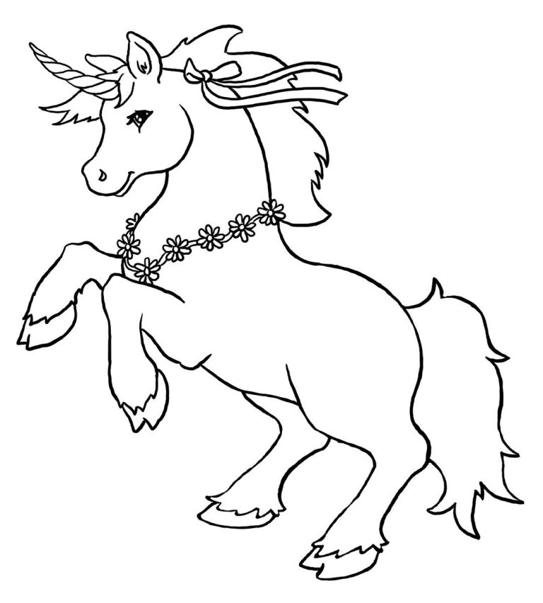 Unicorn Baby Unicorn Coloring Pages Cute