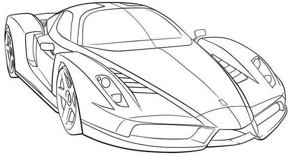 Sport Cars Printable Coloring Pages