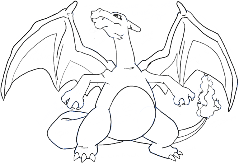 Scary Charmeleon Coloring Page