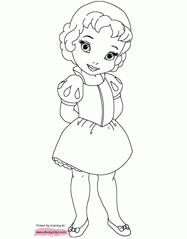 Cute Baby Princess Coloring Pages