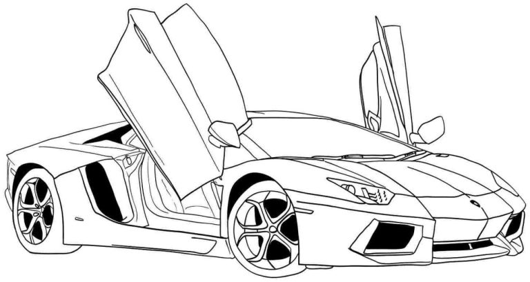 Cool Cars Printable Coloring Pages