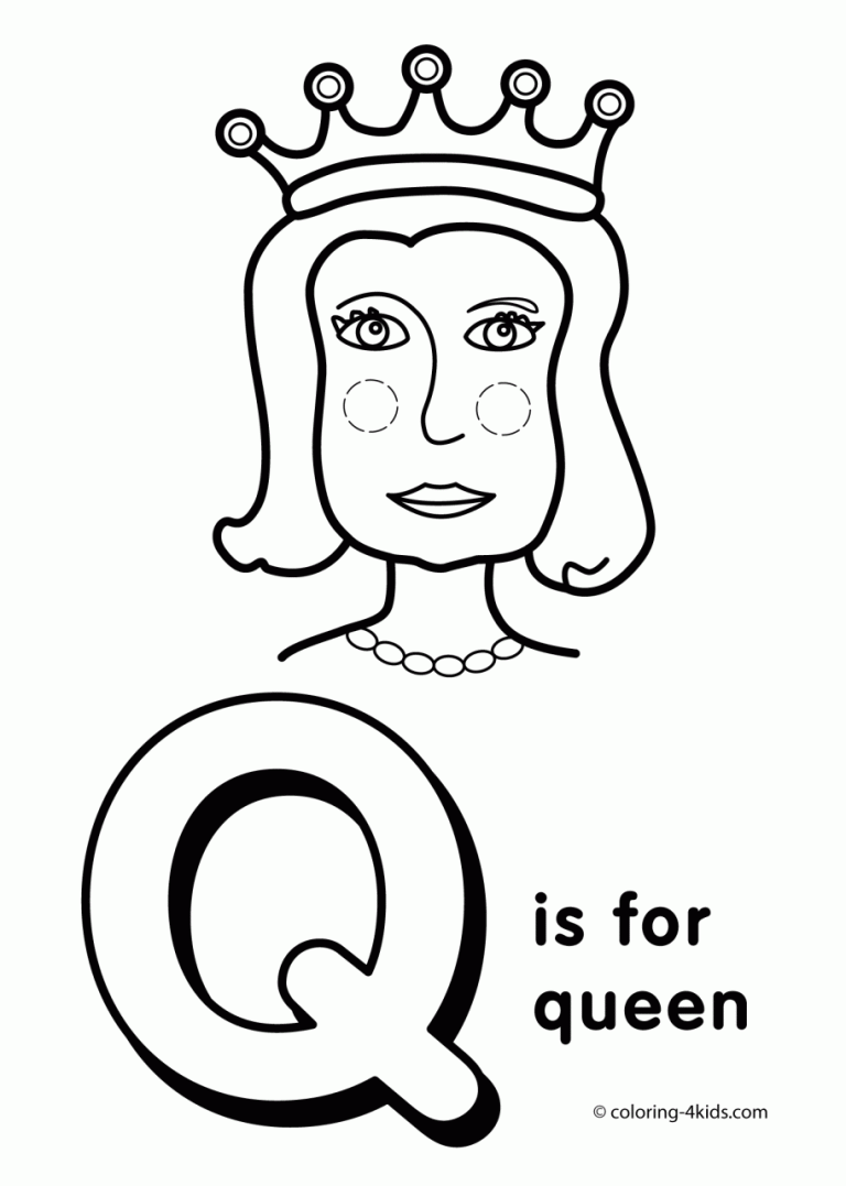 Lowercase Letter Q Coloring Page