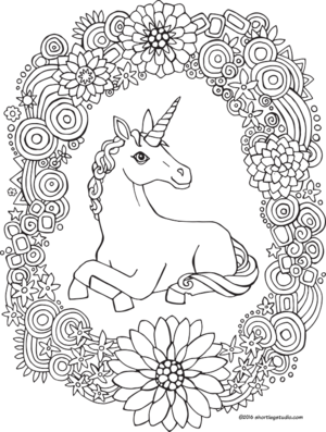 Coloring Pages For Kids Unicorn Rainbow