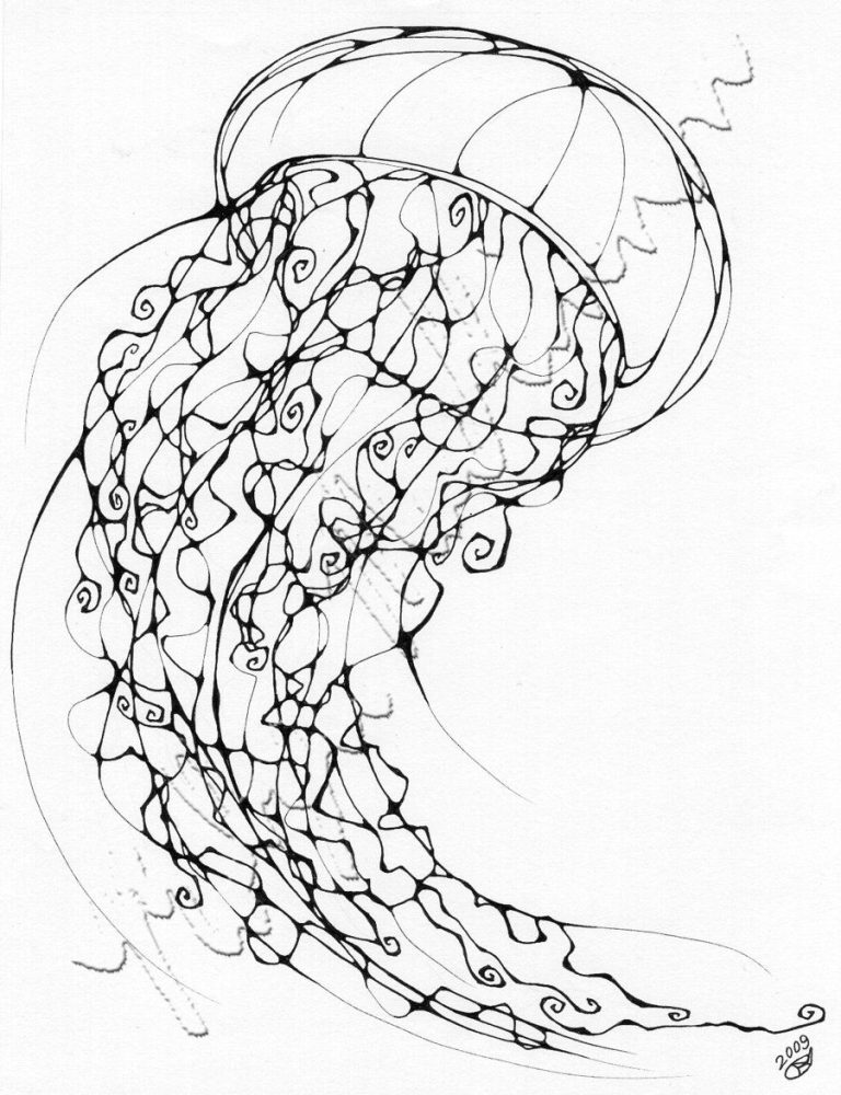 Abstract Jellyfish Coloring Pages For Adults