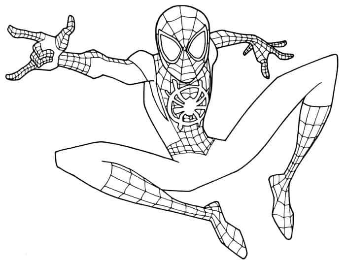 Miles Morales Into The Spider Verse Coloring Pages