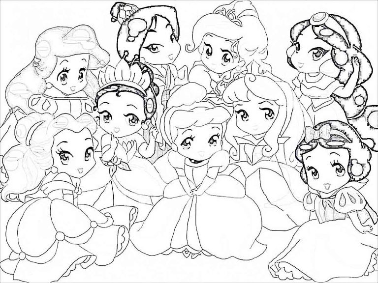 Jasmine Baby Princess Coloring Pages