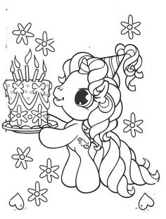 Coloring Pages For Kids Unicorn Cake