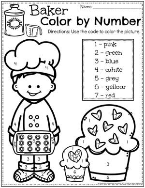 Preschool Cooking Coloring Pages
