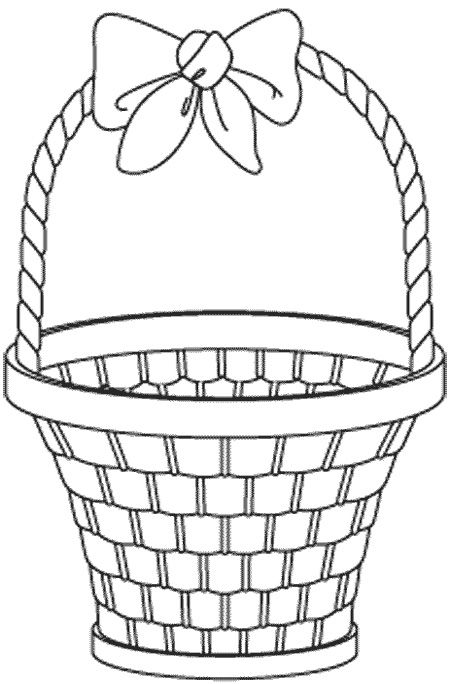 Basket Coloring Pages For Kids