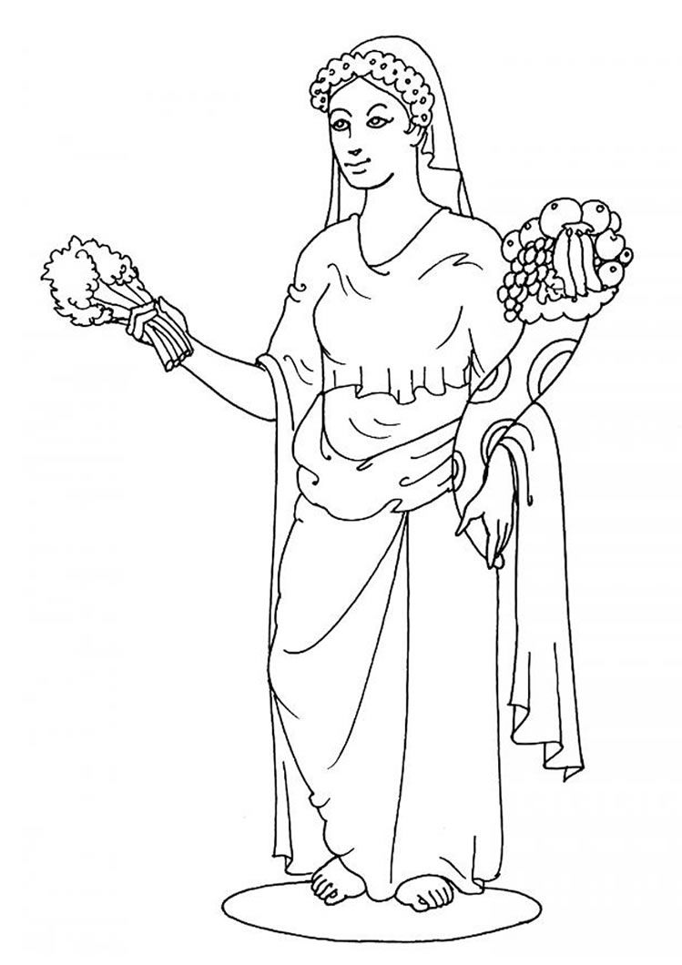 Aphrodite Greek God Coloring Pages