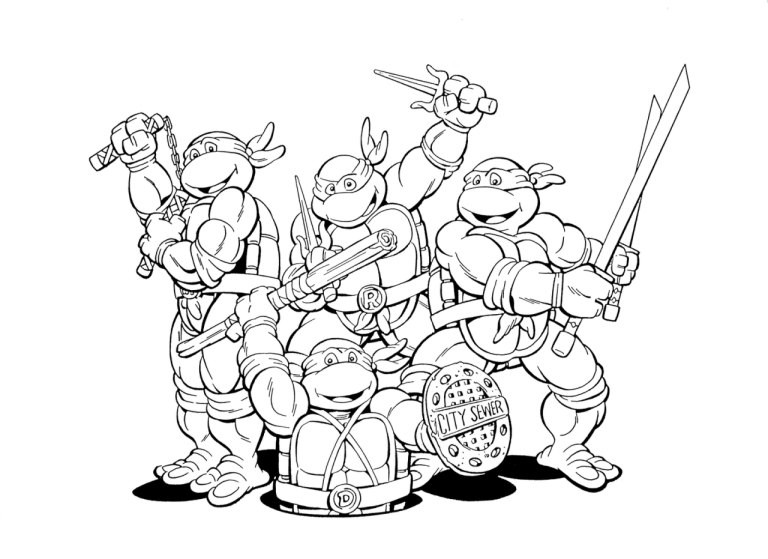 Ninja Turtles Coloring Printable