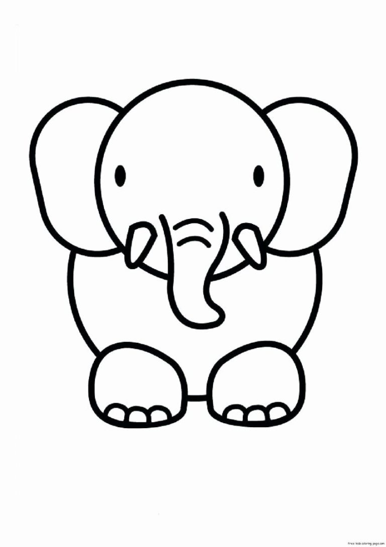 Animal Cute Coloring Pages Easy