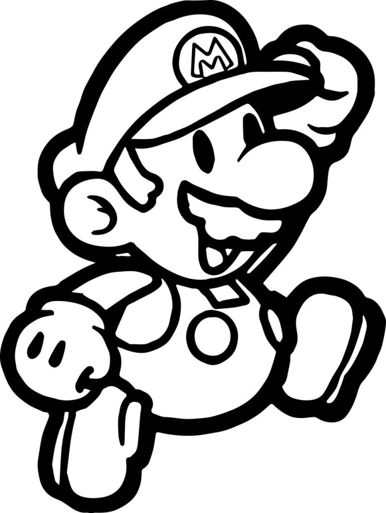 Easy Paper Mario Coloring Pages