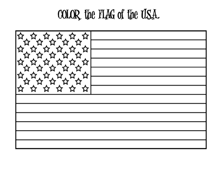 American Flag Coloring Pages Free