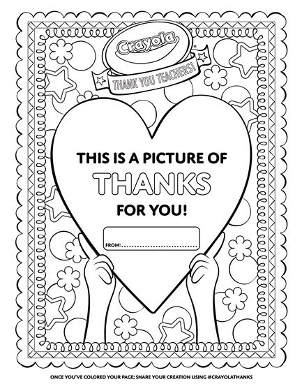 Thank You Teacher Appreciation Coloring Pages