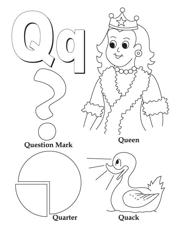 Printable Letter Q Coloring Page