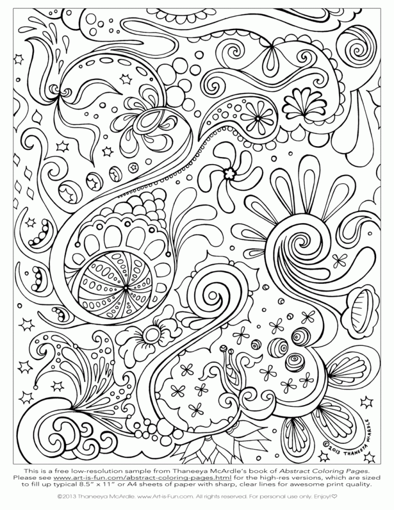 Abstract Coloring Pages Free Printable