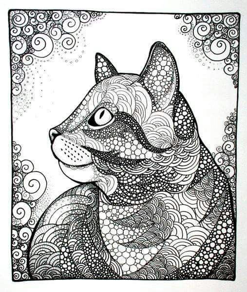 Realistic Tabby Cat Cat Coloring Pages