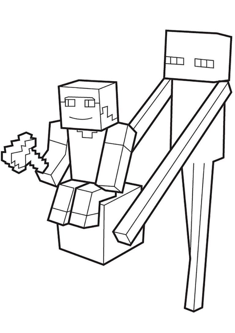 Enderman Real Life Minecraft Coloring Pages