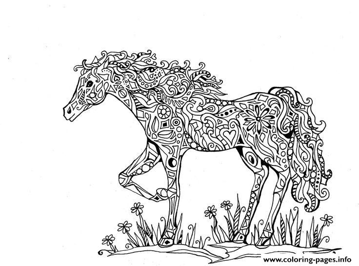 Printable Coloring Pages For Adults Horses