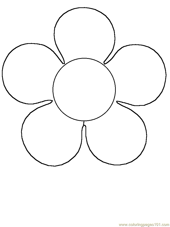 Easy Simple Flower Coloring Pages