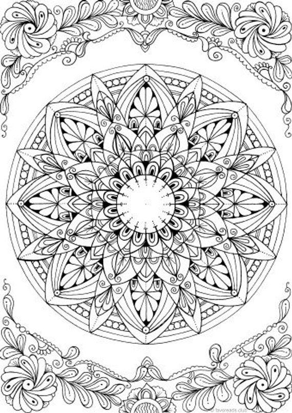 Full Page Mandala Coloring Pages For Adults
