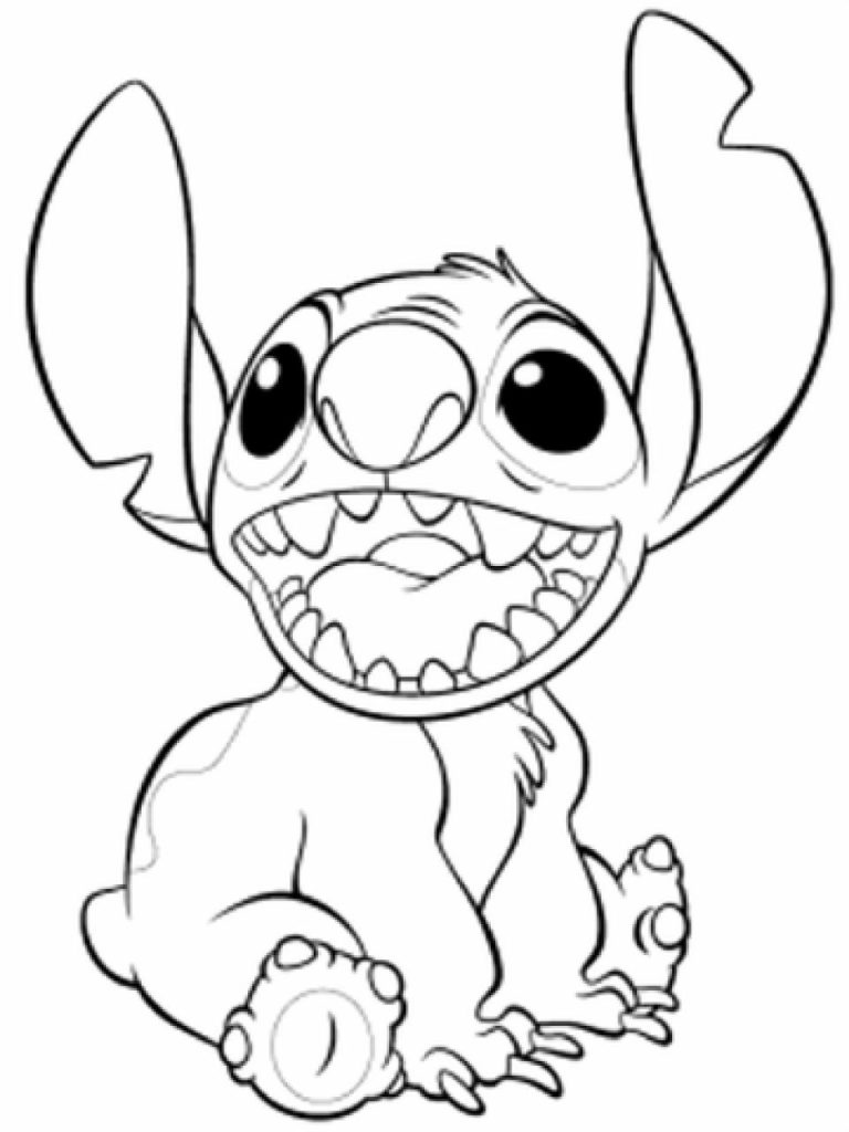 Simple Disney Coloring Pages Stitch