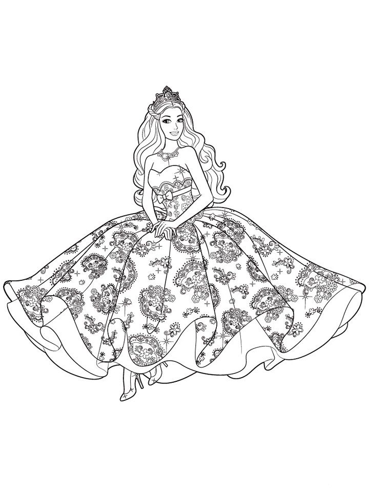 Easy Cute Barbie Coloring Pages