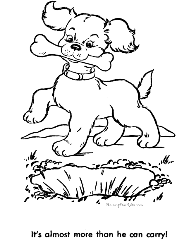 Coloring Pictures Of Dogs To Colour