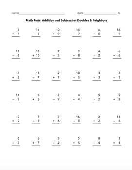 Printable Addition Facts To 20 Worksheets
