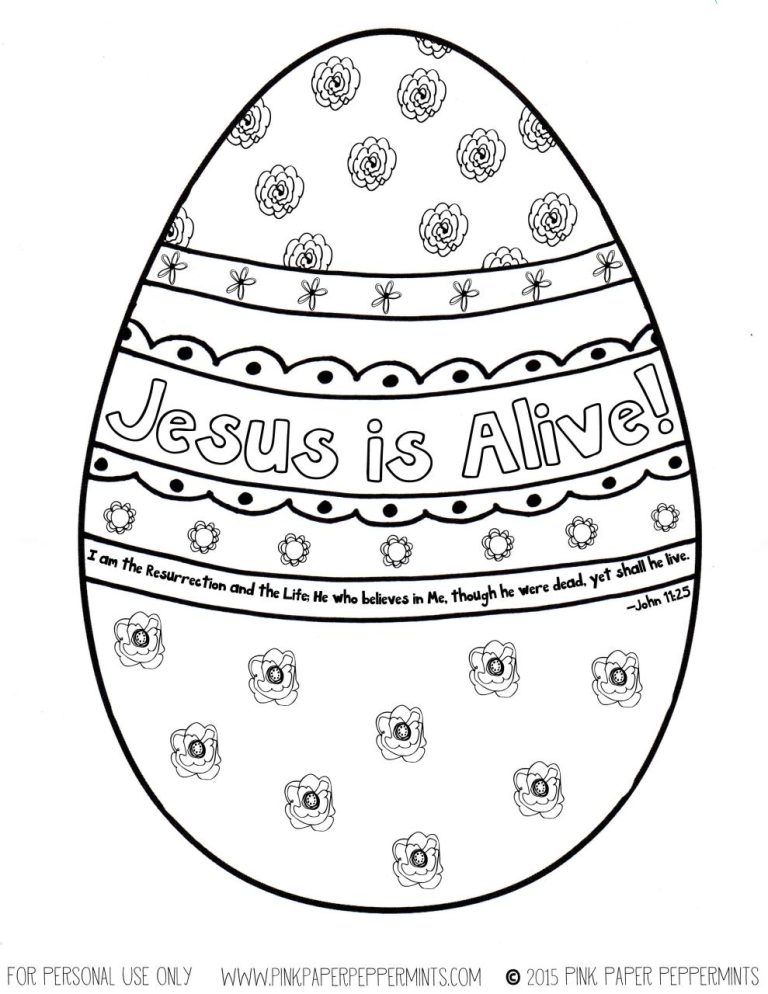 Religious Preschool Easter Coloring Pages