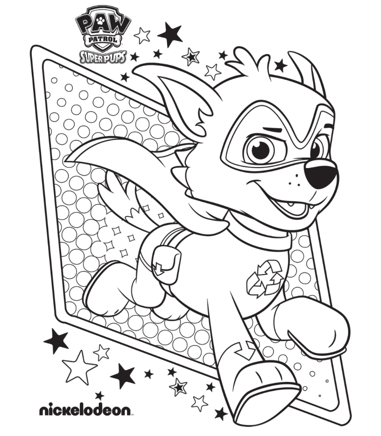 Paw Patrol Mighty Ryder Coloring Pages