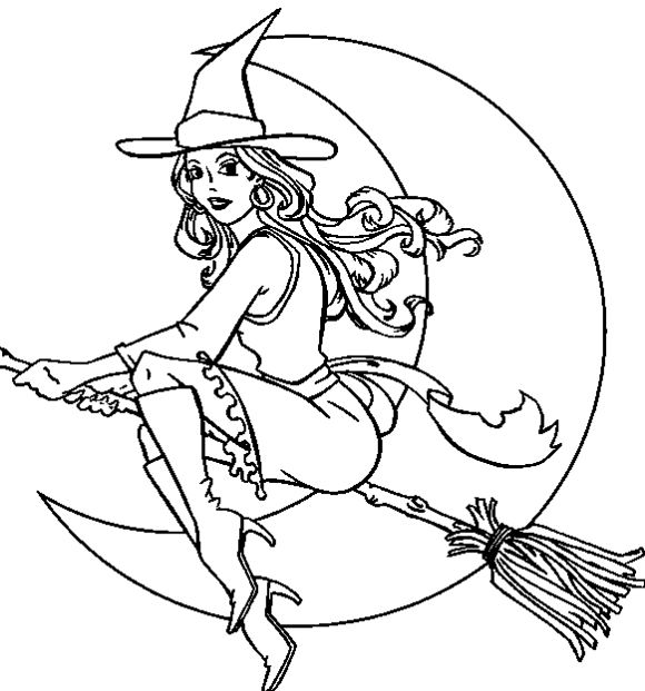 Coloring Pictures Halloween Witch