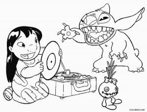 Disney Stitch And Angel Coloring Pages