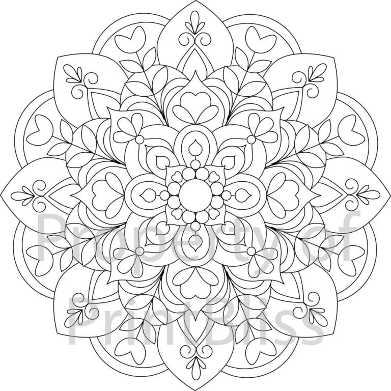 Mandala Coloring Pages For Adults Flowers