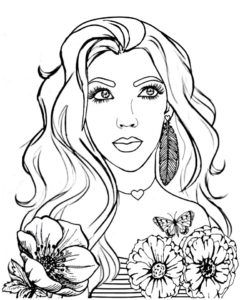 Coloring Pictures For Girls Flowers