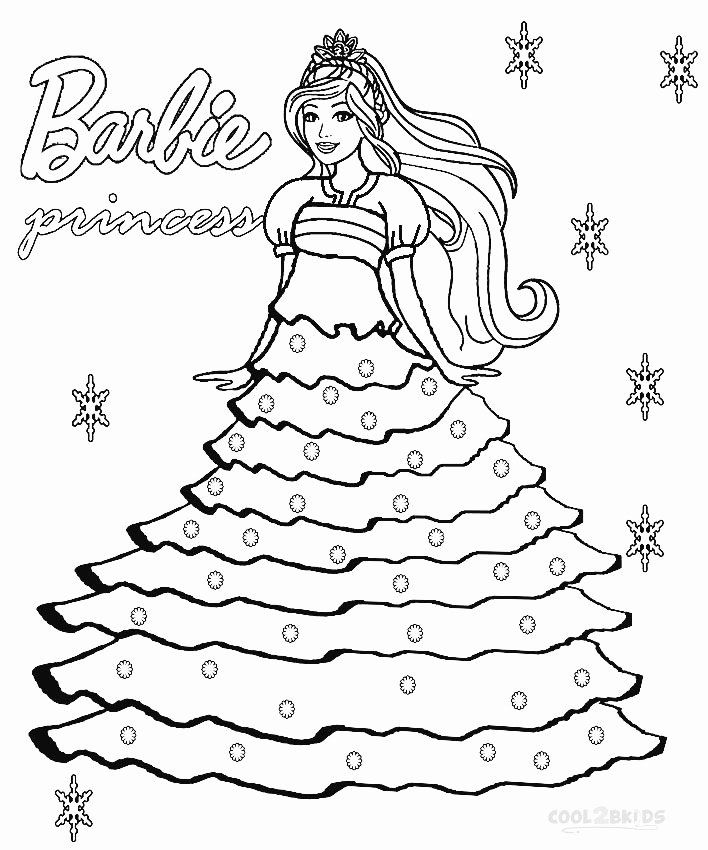 Princess Mermaid Barbie Coloring Pages