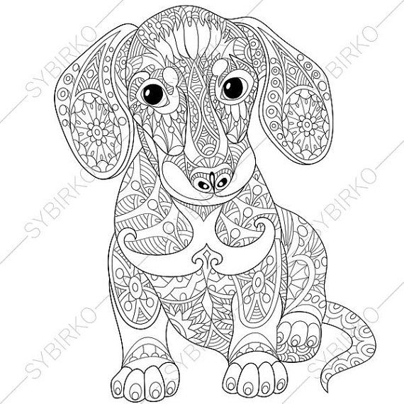 Printable Coloring Pages For Adults Dogs