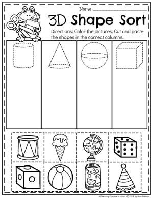 Shapes Activity Worksheets For Kindergarten