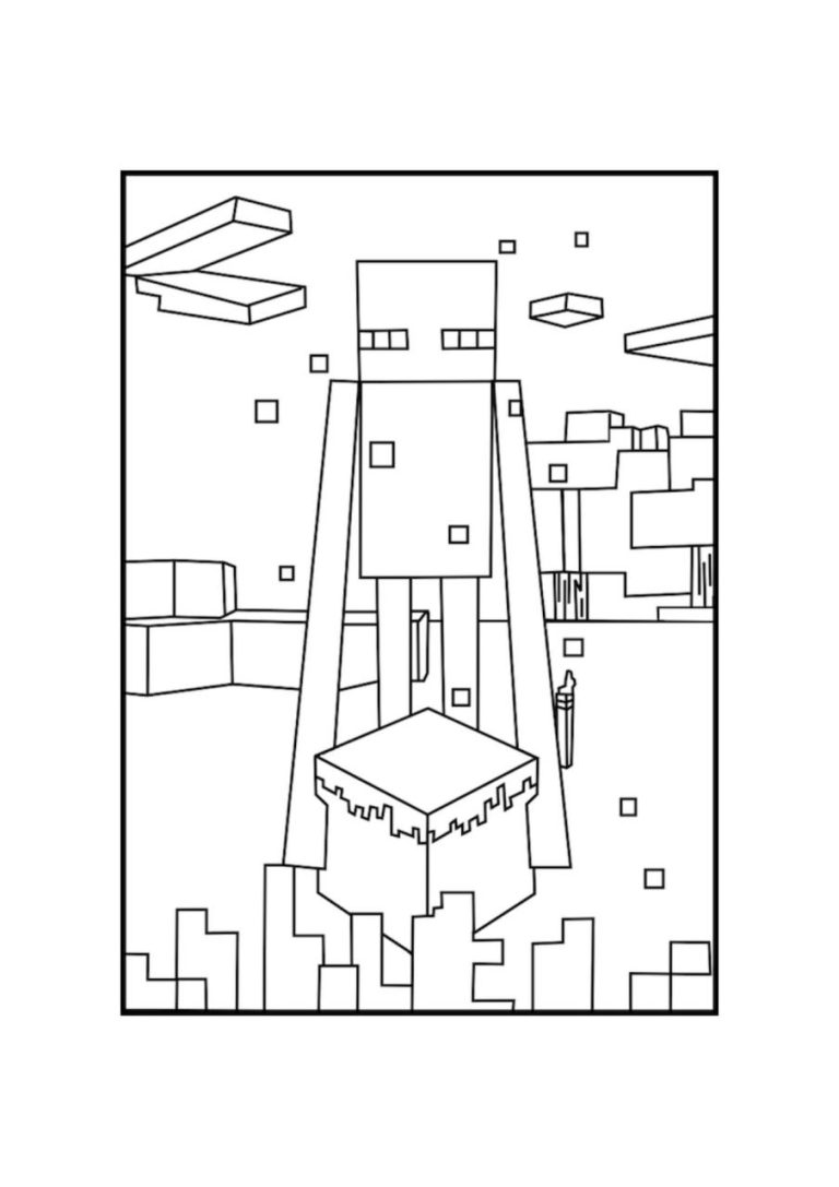 Printable Minecraft Coloring Pages Enderman
