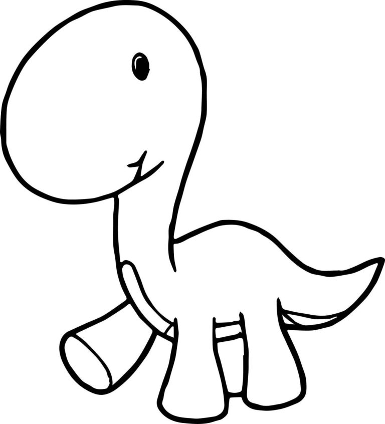 Preschool Easy Dinosaur Coloring Pages